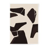 Abstract Shapes Photographic Print, Minimalist Art, Modern Wall Decor, Geometric Design, Beige and Brown, Home Decor - Tawshia